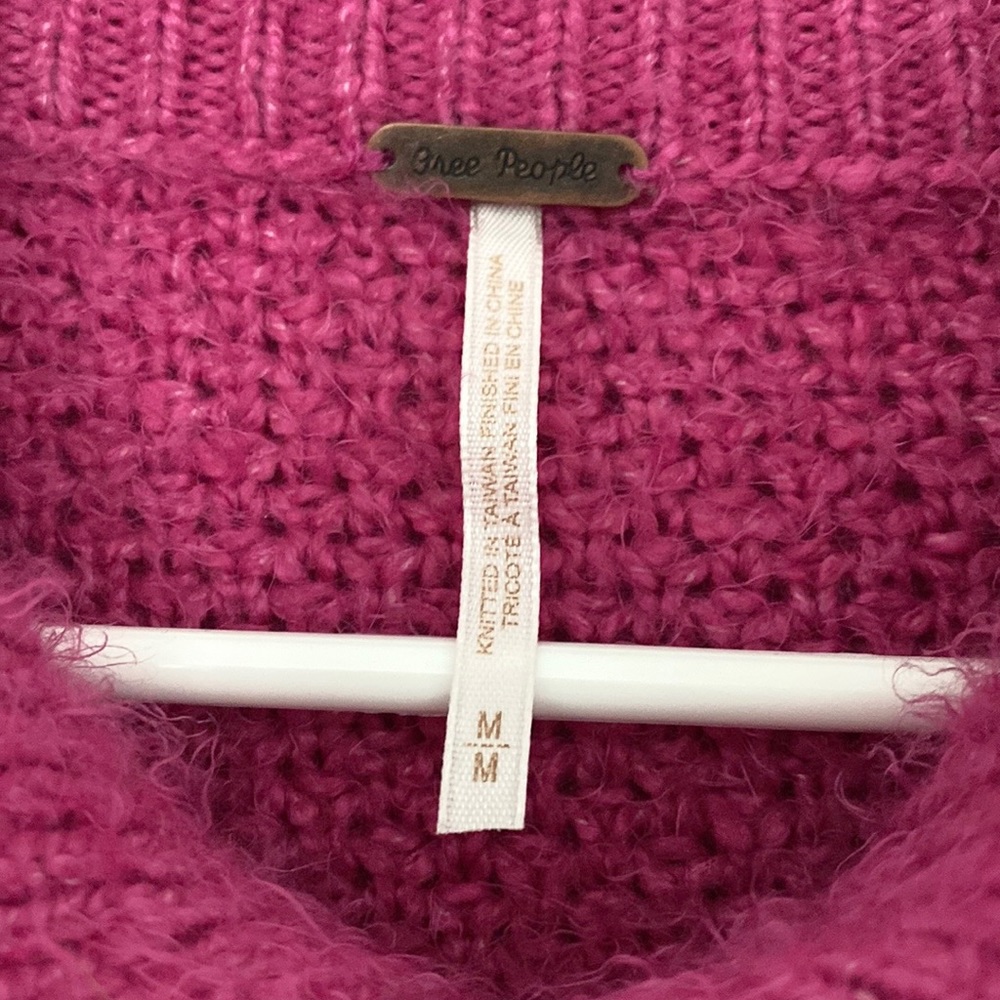 Free People Every Cloud Pullover Fuschia Fizz - image 7